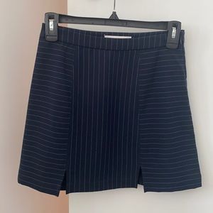 Navy blue pinstripe Cooperative skirt from Urban Outfitters